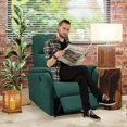 thumbnail image 6 of Electric Recliner Chair, Leather Recliners with USB Ports for Home Theater Seating, Green, 6 of 8