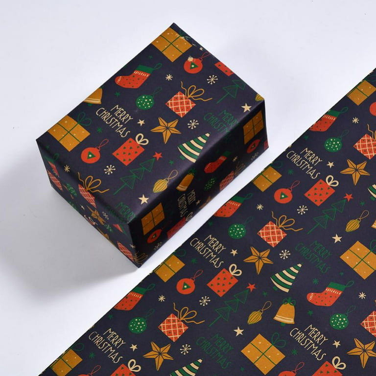 6 Pack Christmas Wrapping Paper, Recycled Gift Wrapping Paper,20 x