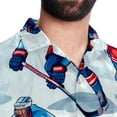 thumbnail image 5 of Ice Hockey Men's Short Sleeve Casual Printed Button Down Beach Shirt - Summer Hawaiian Top, 5 of 6