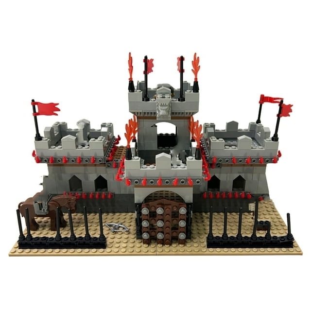 SALYWEE Medieval Castle Fort Model Kit - DIY Siege Warfare (750+pcs) Particles Building Block Set with Soldier & Knight Figures