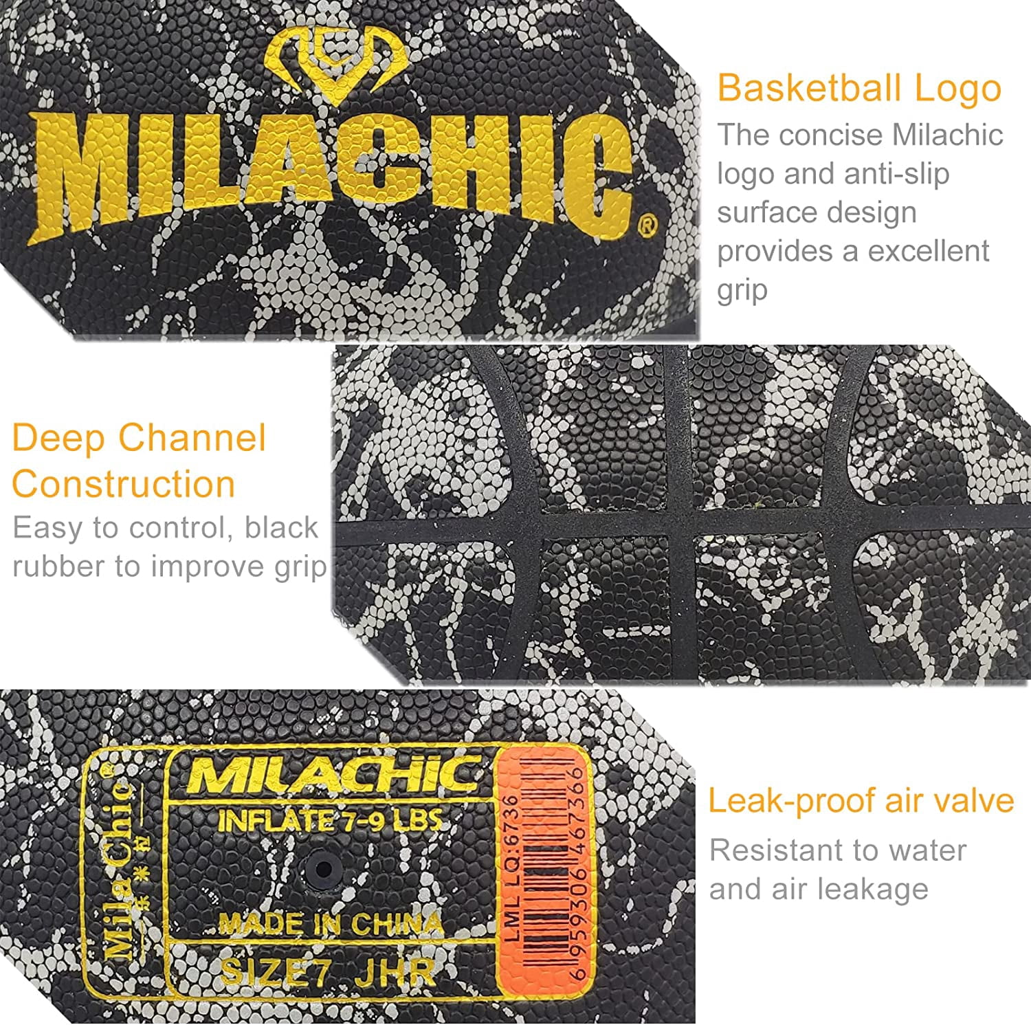 KPASON Customized Basketball, Custom Name or Photos on Basketball, Personalized Holographic Basketball Indoor Outdoor Official Size 7/29.5", Special Basketball Gifts for Boys, Girls, Men, Women