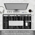 thumbnail image 3 of CounterArt Black & White Large Waterproof Desk Protector with Office Windows Function Cheat Sheet 32” x 16”, 3 of 6