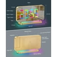 thumbnail image 5 of Wiher Projection Alarm Clock,7.4 in LED Mirror Digital Clocks Projection on Ceiling Wall,with RGB Night Light,USB C Charging Port,Auto Dimming,Modern Desk Clock for Bedroom Decor - Gold, 5 of 9