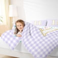 thumbnail image 3 of Castle Fairy Lattice Gold Letter H Twin Comforter Sets 3-Piece for Girls,Minimalism Checkered Bedding Set, 3 of 6