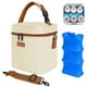 thumbnail image 1 of Bolsa enfriadora de leche materna Mancro con bolsa de hielo de 8,5 L, color beige, 1 of 9