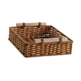 thumbnail image 4 of Cesta tejida para almacenar alimentos, bandeja versátil para servir repostería 25x25x9 cm, 4 of 9