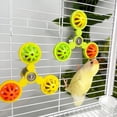 thumbnail image 5 of Parrot Chew Toy with Windmill, 3.94" x 4.41", Interactive Design to Stimulate Bird Intelligence, Hanging Cage Toy for Mental Enrichment(yellow,1pcs), 5 of 8