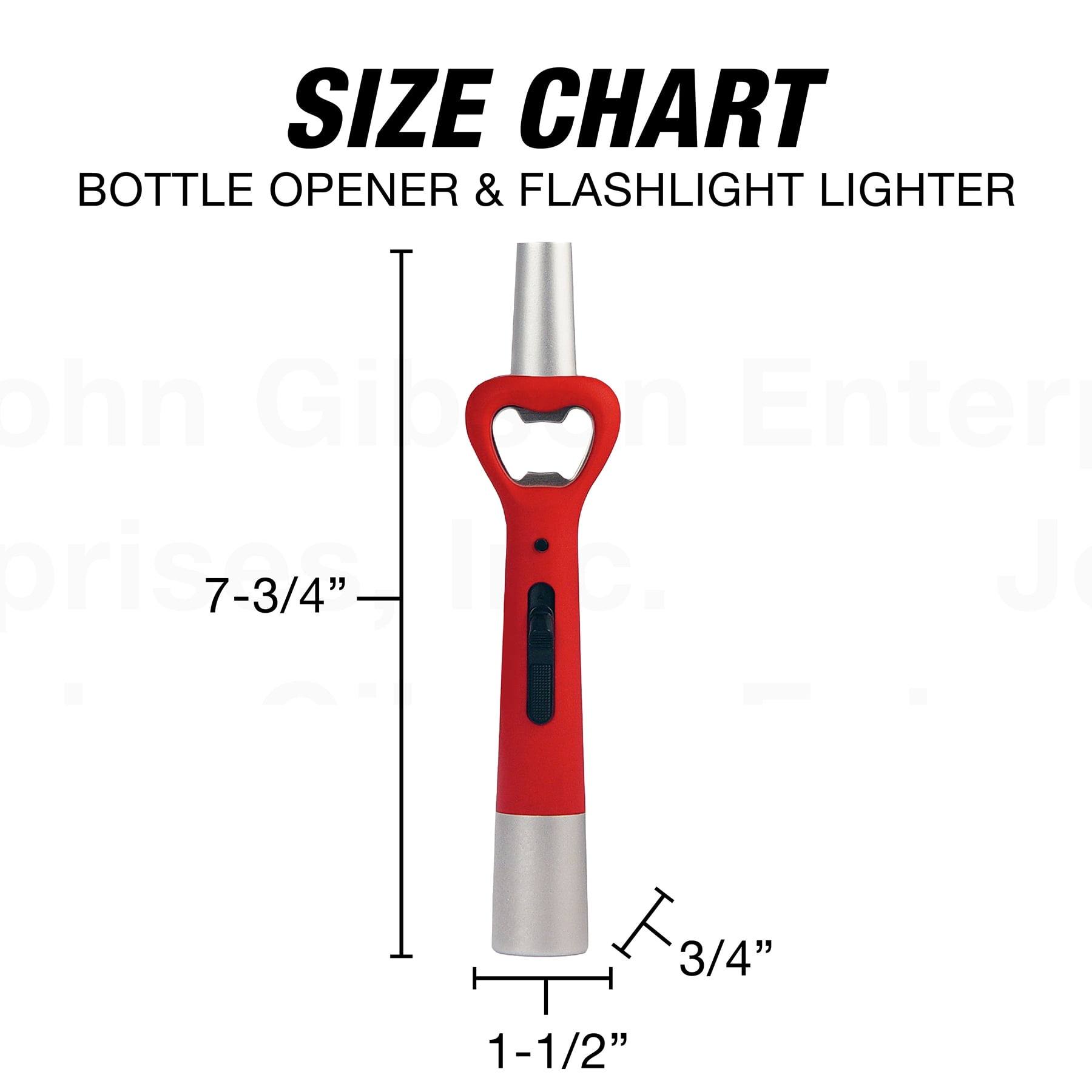 Bottle Opener Lighter with LED Flashlight – 3-in-1 Utility Lighter, Wind Resistant, Refillable, Child Resistant