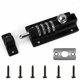 thumbnail image 1 of Cerradura de puerta codificada, cerradura de puerta recodificable de 4 ruedas, cerradura de combinación sin llave resistente al agua, pestillo y perno con tornillos, luz de estrella, 1 of 5