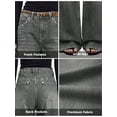 thumbnail image 7 of EMMIOL Women's Mid-High Waist Y2K Baggy Wide Leg Jeans Vintage Washed Denim Pants with Rivet Detail & Pockets 2026 Trendy Streetwear, 7 of 7