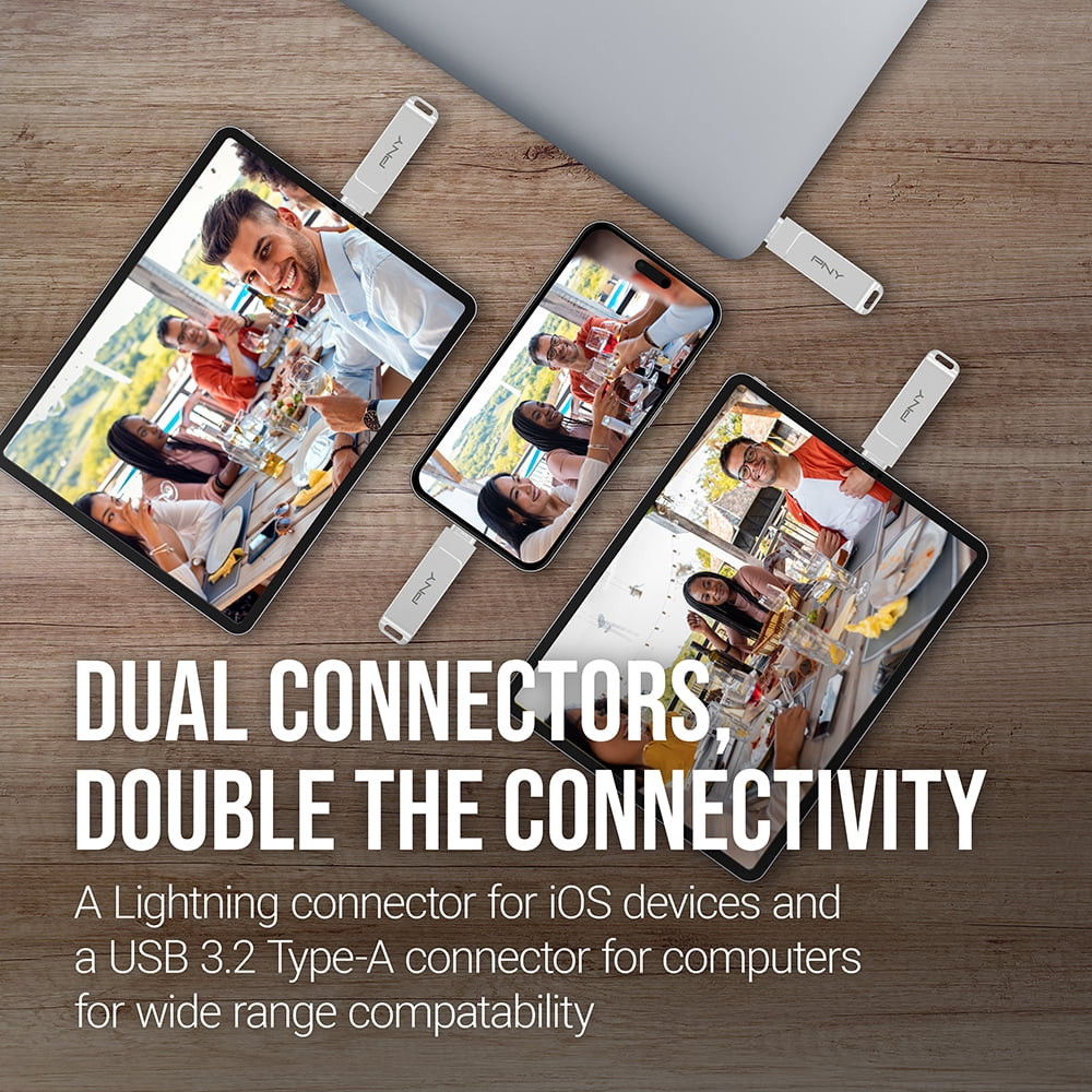 PNY 64GB DUO LINK iOS USB 3.2 Dual Flash Drive