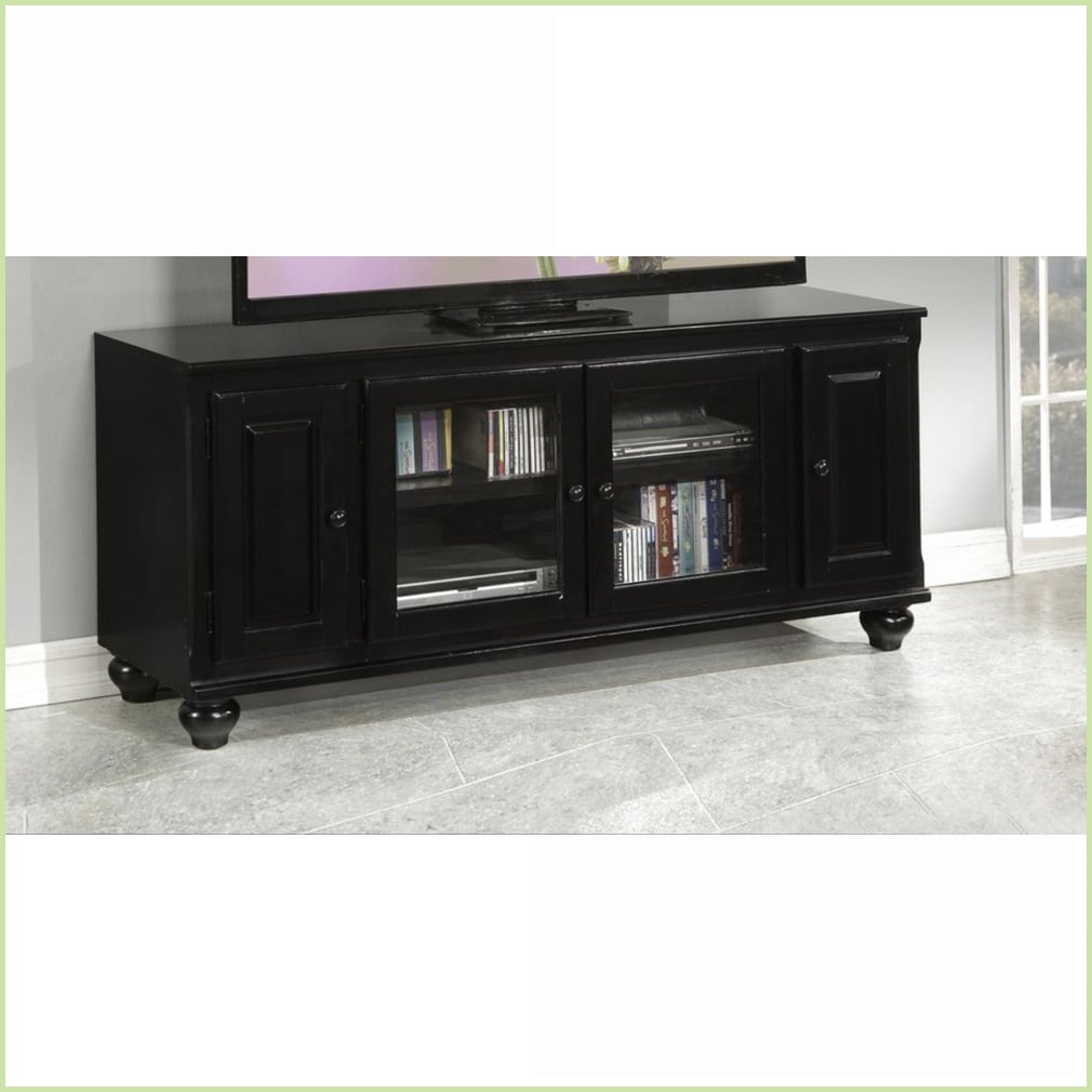 TV Furniture | Modern Black TV Stand with Storage | Fits 59” TVs | Black | TV Size Ranges 50-59 inches