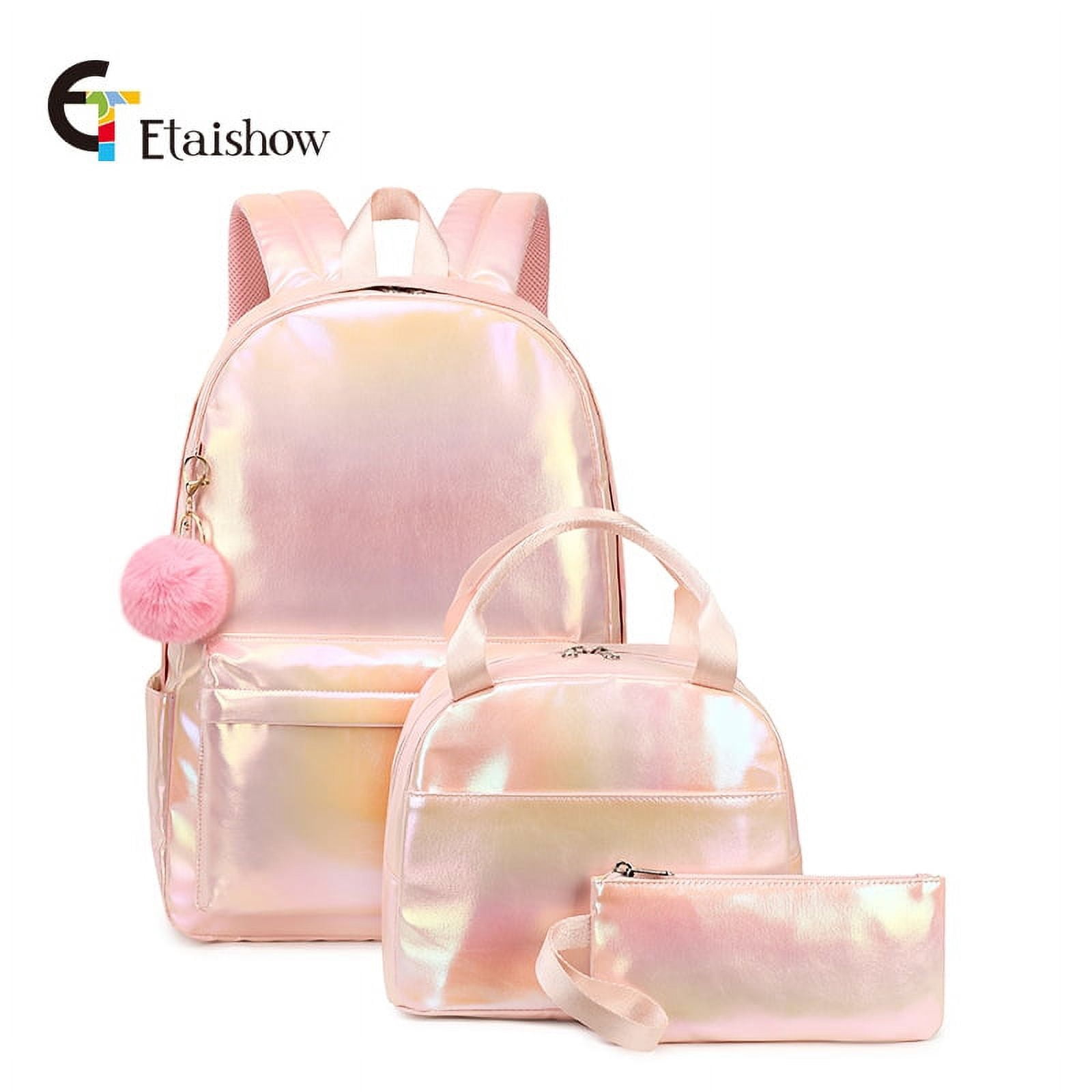 17 Inch School Backpack Set With Insulated Lunch Bag & Pencil Case - 3 Piece Daisy Flower Design