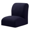 thumbnail image 4 of Fundas elásticas para sillas de comedor, fundas clásicas lisas para sillas, protectores de sillas Azul marino, 4 of 9
