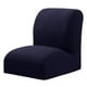 thumbnail image 4 of Fundas elásticas para sillas de comedor, fundas clásicas lisas para sillas, protectores de sillas Azul marino, 4 of 9
