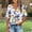 Yellow#2, variant on GaThRRgYP Short Sleeve Tunic Blouse - Women's Summer Tops,Women Fashionable and Comfortable Fashion Casual Button V-Neck T-shirt Loose and Elastic Non Positioning Printing Top Red S