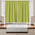 thumbnail image 2 of Ambesonne Goat Kitchen Curtains, Cattle Characters Ornament, 55"x39", Yellow Green Lime Green, 2 of 3