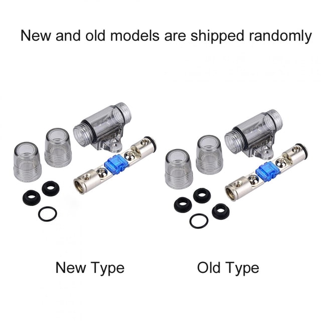 60A Fuse Distribution Block Car Audio Fuses Holder, AGU Fuse Holder 1 In 1 Out 4 or 8 Gauge Wire with High Temperature Resistant Housing for Safe Use