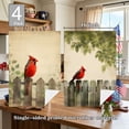 4th of july tea towels A red bird sitting on top of a wooden fence cute ...