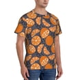 thumbnail image 2 of Bixox Men's Various Oranges Printed Short Sleeve Skinny Athletic T-Shirt, 2 of 6