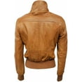 thumbnail image 3 of Women's Genuine Tan Lambskin Leather Jacket Motorcycle Slim fit Biker Jacket W482, 3 of 4
