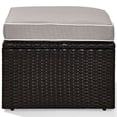 thumbnail image 3 of Pemberly Row Wicker Patio Ottoman with Gray Cushions, 3 of 7