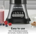 thumbnail image 6 of Blender and Food Processor Combo for Shakes & Smoothies, With 3 Cup Electric Food Chopper Attachment, 40 oz Glass Jar, Blender Travel Cup, 700   Power, Gray & Black (58163), 6 of 7