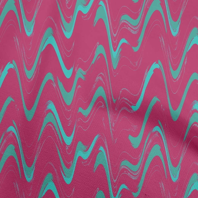 oneOone Cotton Silk Magenta Fabric Geometric Sewing Craft Projects Fabric Prints By Yard 42 Inch Wide-QS