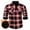 Red, variant on Men's Flannel Shirt Jacket Quilted Lined Long Sleeve Button Down Shirts Jacket