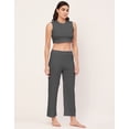 thumbnail image 3 of Moomaya Sleepwear, Cotton Jersey 2 Pc Coord Night Suit, Crop Top & Pajama Set, 3 of 9