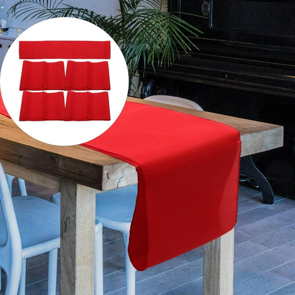 LOLIPPYY Set of 5 Red Table Runners for Party, Wedding, Banquet, Festival, and Home Decoration