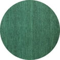 thumbnail image 1 of Ahgly Company Indoor Round Abstract Turquoise Blue Modern Area Rugs, 4' Round, 1 of 4