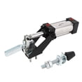 thumbnail image 2 of Pneumatic Clamp, Wide Application Delicate Appearance Flexible Sturdy Air Toggle Clamp G1/8in Strong Load Bearing  for Welding, 2 of 7