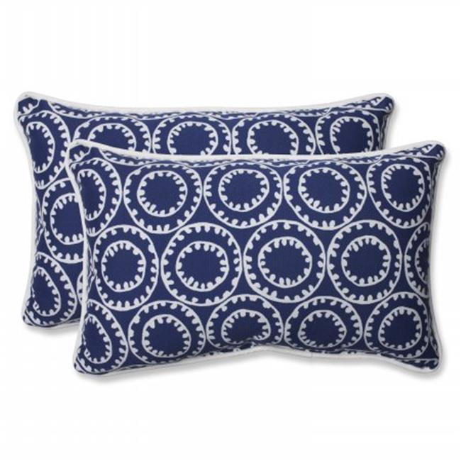 Pillow Perfect 568287 Ring a Bell Navy Rectangular Throw