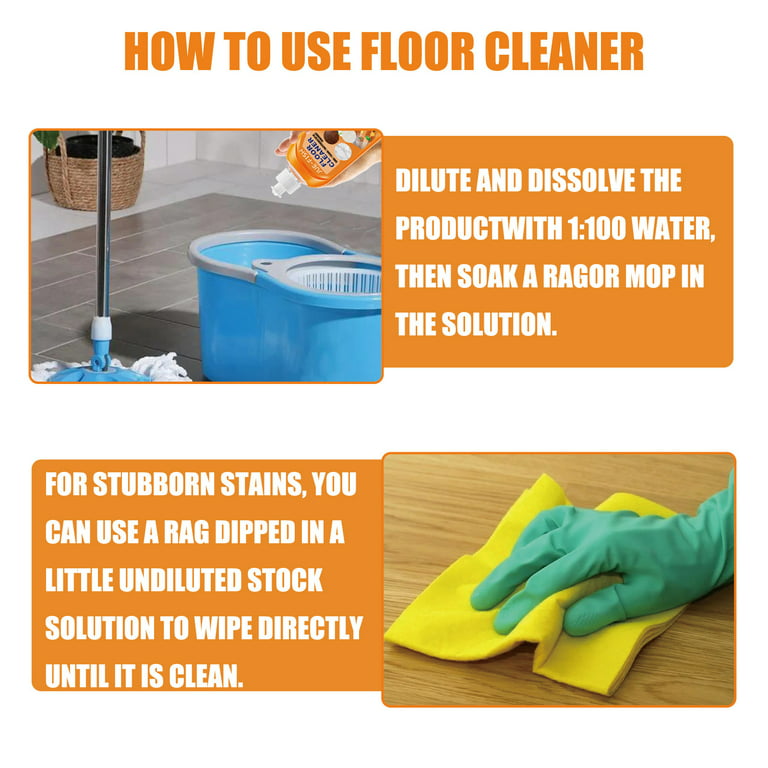 Powerful Decontamination Floor Cleaner - 2023 New Floor Cleaners Mopping  for Ceramic Tile and Wood Floors, Natural Hardwood Floor Stain Cleaner ＆