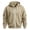 JU Khaki, variant on JUSLIO Mens Hoodies with Pockets Hooded Sweatshirts Zipper Long Sleeve Hoodies