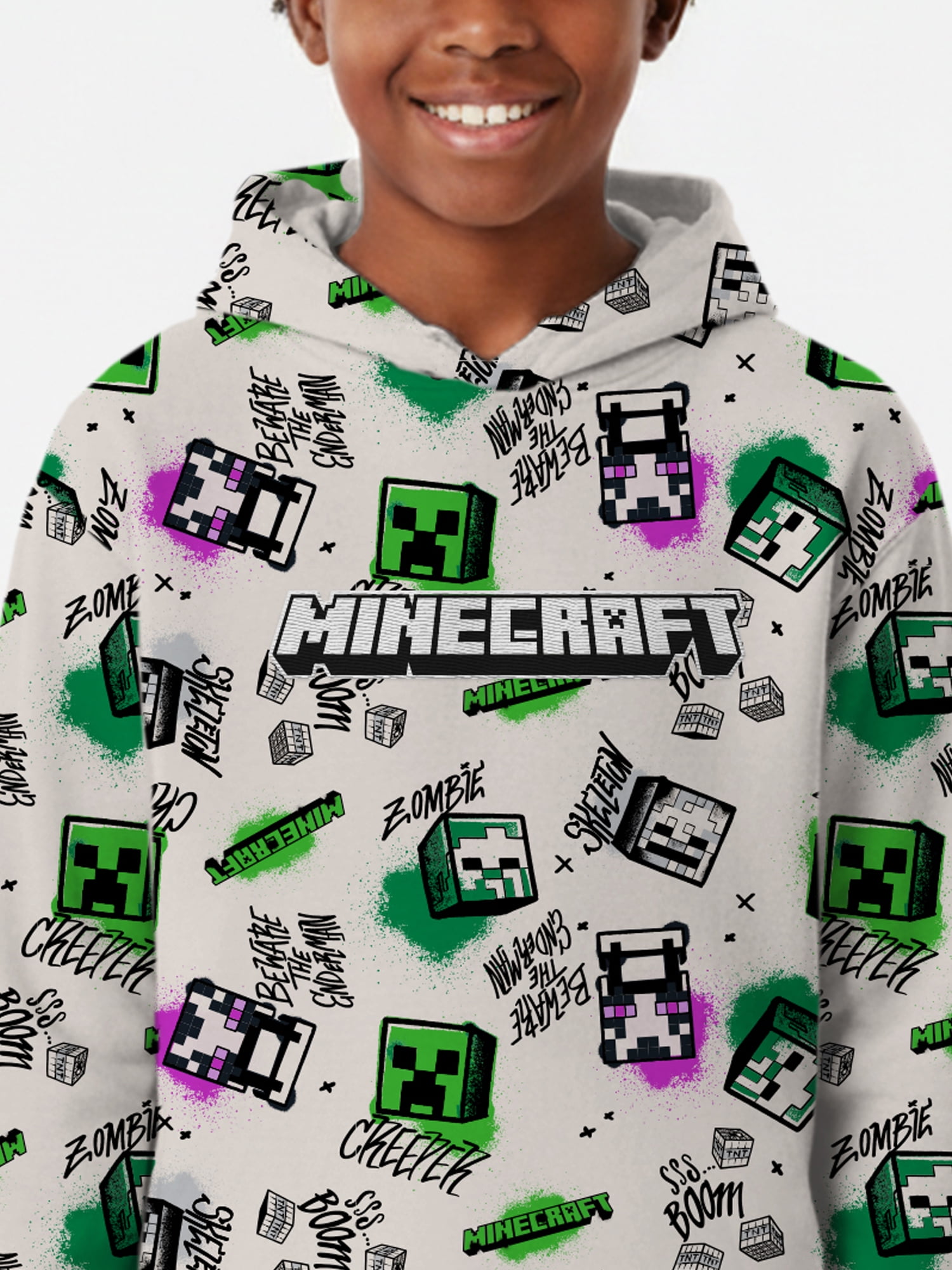 Minecraft, Boys' & Big Boys' Graphic Hoodie, Sizes 4-18