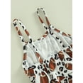 thumbnail image 6 of Bagilaanoe Toddler Baby Girl Jumpsuit Sleeveless Spaghetti Strap Football Print Romper Overalls 1T 2T 3T 4T 5T 6T Kids Long Pants Outfits, 6 of 8