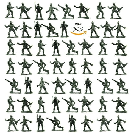 Kidsco Army Toy Soldiers Action Figures - Assorted -288 Pack Deluxe - For Children, Boys, Girls, GI Joes, Parties, Gifts, Party Favors