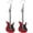 Silver Red, variant on Music Guitar Earrings for Women Dainty Fashion Crystal Bass Electric Guitar Dangle Drop Earrings Rock Music Lovers Singer Personalized Concert Party Jewelry