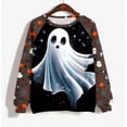 thumbnail image 4 of LYEAA Graphic Sweatshirts for Women Halloween Ghost Print T Shirt Spooky Season Long Sleeve Crewneck Tops Fall Tee Shirts Multicolor 2XL, 4 of 5