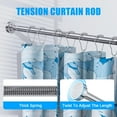 thumbnail image 2 of Shower Curtain Rod, 32-80 inch Adjustable Spring Tension Curtain Rod, Never Rust Anti-Slip Shower Curtain Rod for Bathroom, No Drilling, Never Collapse, Easy to Use, Silver, 2 of 4