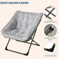 thumbnail image 5 of Comfy Chair for Adults, Foldable Living Room Chairs, Soft Faux Fur Folding Lounge for Bedroom Living Room Dorm Rooms, Flexible Reading Chair for Teens, 5 of 9