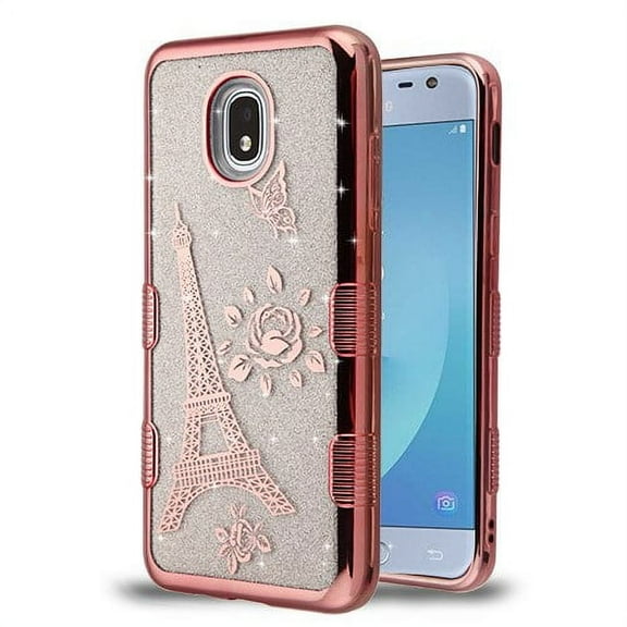 Mybat Tuff Candy Eiffel Tower Case For Samsung Galaxy J3 (2018), J337, J3 Achieve, J3 Star Rose Gold