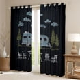 thumbnail image 2 of Erosebridal Camping Camper Curtains Pack of 2 (42x84 Each) For RV Trailers,Rustic Cabin Style Curtains Blackout For Boys Kids, 2 of 7