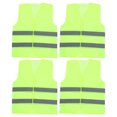 thumbnail image 1 of Shisuyan 4 Pcs Gilets de Cyclisme Haute Visibilité Gilets de Sécurité Réfléchissants pour Travaux de Construction Extérieurs Sécurité Routière Assainissement, 1 of 8