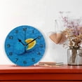 thumbnail image 2 of SKYSONIC Blue Lemon Sliced Wall Clock 10 Inch Silent Non Ticking Round Clock Oil Painting Clock Easy to Read Clock for Living Room Bedroom Bathroom Home Decor, 2 of 7