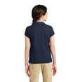 thumbnail image 3 of Port Authority Teen Female Regular Plain Short Sleeves Polo Navy X-Small, 3 of 3