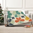 thumbnail image 7 of Yayeee Throw Blanket for Couch Soft Warm 50" x 60" Sofa Chair Bed Decoration, Beige Clover Pattern, 7 of 7
