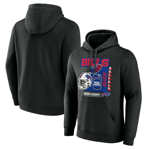 Men's Black Buffalo Bills Bud Light Pullover Hoodie